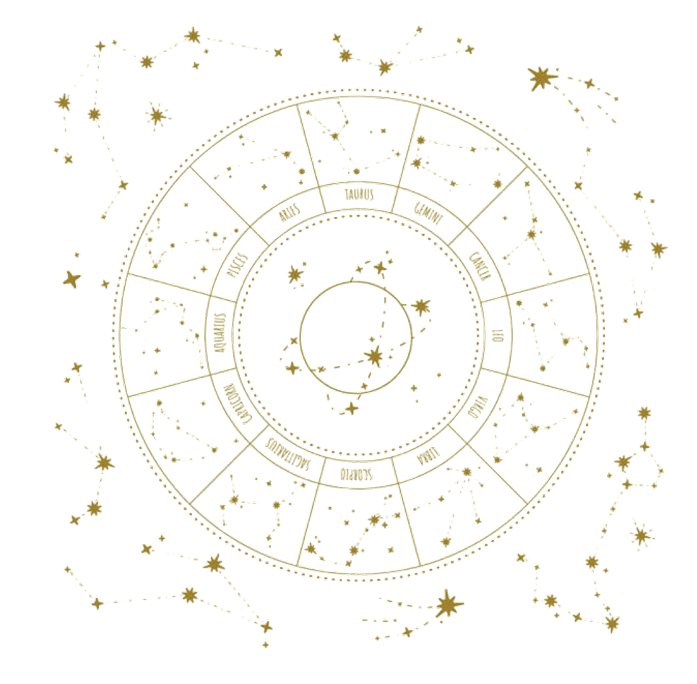 Der Zodiac in gold-weiß