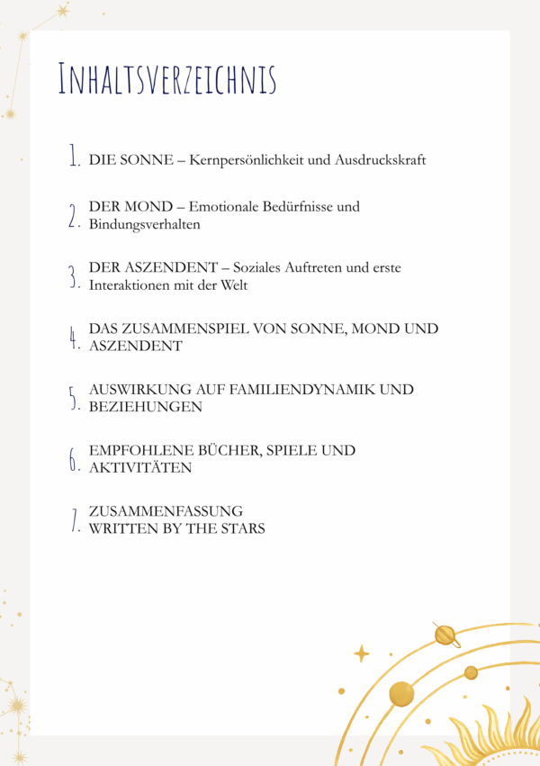 Elternratgeber als pdf für Eltern, Inhalt