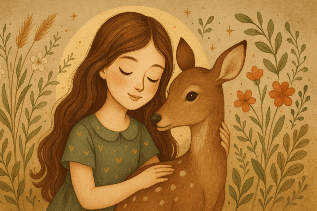 Mädchen mit Reh Jungfrau